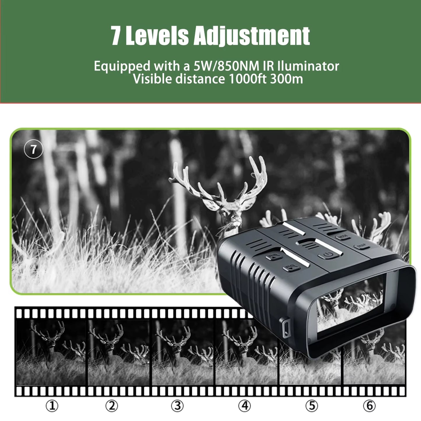 4K Night Vision Binocular Device 10X Digital Zoom Full Dark 800M Infrared Wifi Telescope for Hunting Camping Video Record